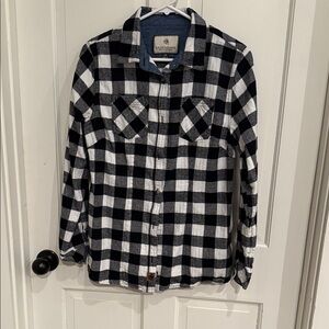 Legendary Whitetails Black and White Plaid Shirt